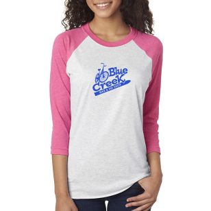 Next Level Unisex Triblend 3/4 Sleeve Raglan Tee - Dark/All - Pink, Vintage/White, Heather