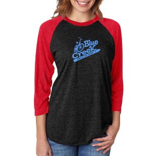 Next Level Unisex Triblend 3/4 Sleeve Raglan Tee - Dark/All - Red, Vintage/Black, Vintage