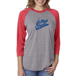 Next Level Unisex Triblend 3/4 Sleeve Raglan Tee - Dark/All - Red, Vintage/Gray, Heather Premium