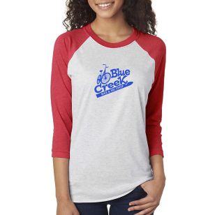 Next Level Unisex Triblend 3/4 Sleeve Raglan Tee - Dark/All - Red, Vintage/White, Heather