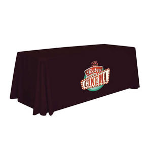 6' Economy Table Throw - Full-Color Thermal Imprint - Brown