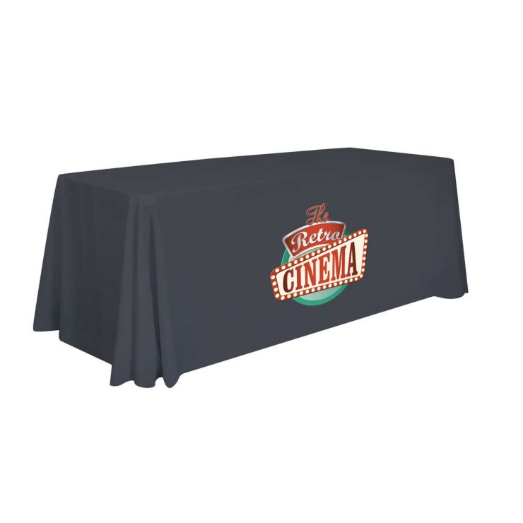 24 Hour Quick Ship 6' Economy Table Throw (Full-Color Thermal Imprint)