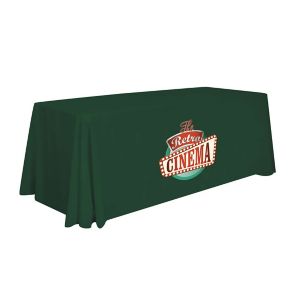 6' Economy Table Throw - Full-Color Thermal Imprint - Green, Hunter (PMS-350)