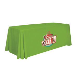 6' Economy Table Throw - Full-Color Thermal Imprint - Green, Lime (PMS-375)