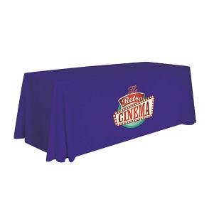 6' Economy Table Throw - Full-Color Thermal Imprint - Purple