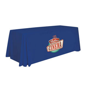 6' Economy Table Throw - Full-Color Thermal Imprint - Blue, Royal