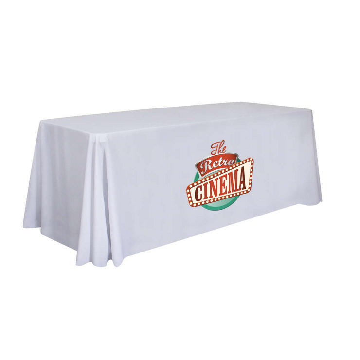 24 Hour Quick Ship 6' Economy Table Throw (Full-Color Thermal Imprint)