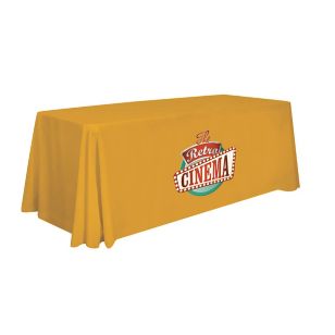 6' Economy Table Throw - Full-Color Thermal Imprint - Yellow (PMS-Yellow C)