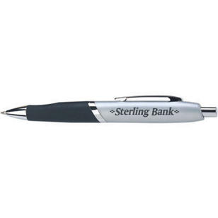 Commonwealth Click Pen - Black Ink - Silver