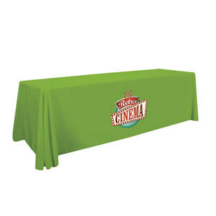 24 Hour Quick Ship 8' Economy Table Throw (Full-Color) - Green, Lime (PMS-375)