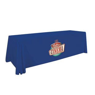 24 Hour Quick Ship 8' Economy Table Throw (Full-Color) - Blue, Royal