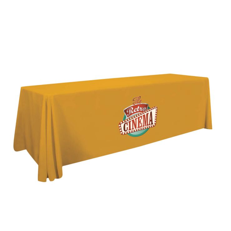 24 Hour Quick Ship 8' Economy Table Throw (Full-Color Imprint)