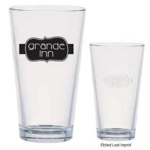 16 Oz. Classic Ale Pint Glass - Clear/Blue