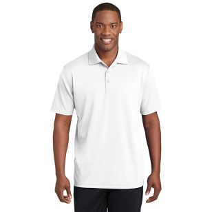 Sport-Tek PosiCharge RacerMesh Polo - Dark/All - White