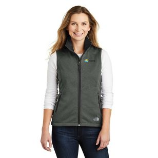 The North Face Ladies Ridgeline Soft Shell Vest - Dark/All - Gray, Dark Heather