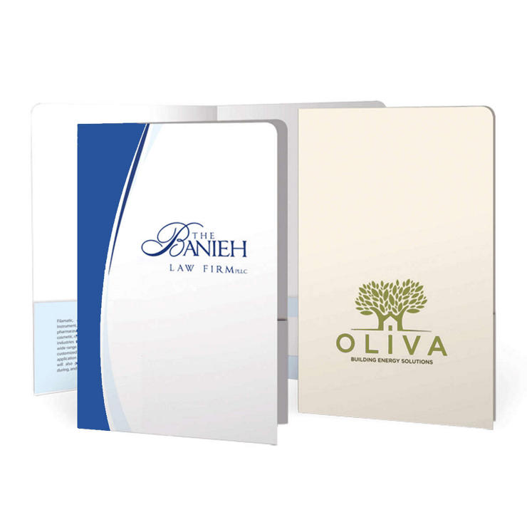 Legal Size Printed Folders - 9" x 14" - One Color