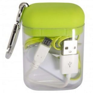 Budget Bluetooth Earbuds In Carabiner Case - Green, Lime