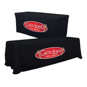 6'/8' Convertible Table Throw (Full-Color, One Location) - Black
