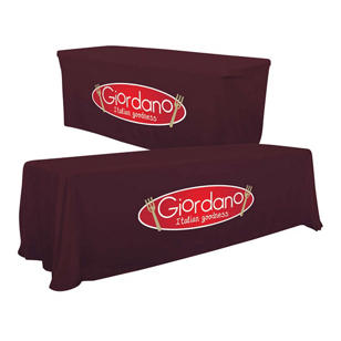 6'/8' Convertible Table Throw (Full-Color, One Location) - Burgundy