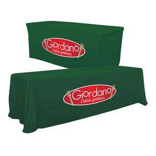 6'/8' Convertible Table Throw (Full-Color, One Location) - Green, Hunter (PMS-350)