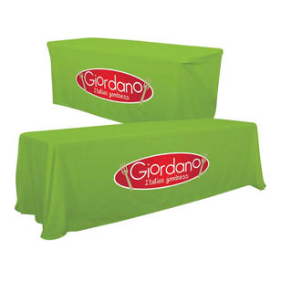 6'/8' Convertible Table Throw (Full-Color, One Location) - Green, Lime (PMS-375)