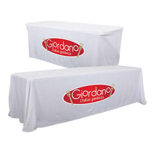 6'/8' Convertible Table Throw (Full-Color, One Location) - White