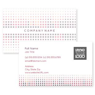 Audio Wave Business Card 2x3-1/2 Rectangle Horizontal - Hibiscus