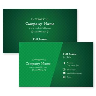 Blue & Gray Diamonds Business Card 2x3-1/2 - Verdun Green