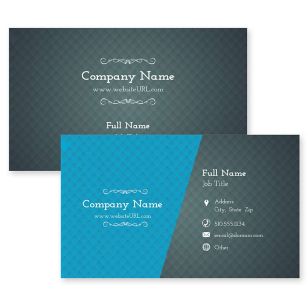 Blue & Gray Diamonds Business Card 2x3-1/2 - Sky Blue