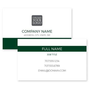 Center Two Business Card 2x3-1/2 Rectangle Horizontal - Jewel