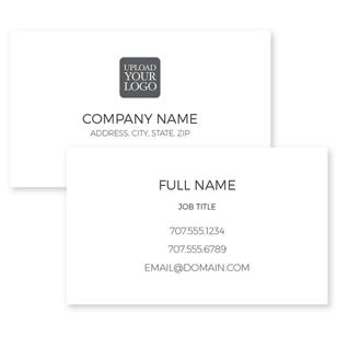 Center Two Business Card 2x3-1/2 Rectangle Horizontal - Catskill White