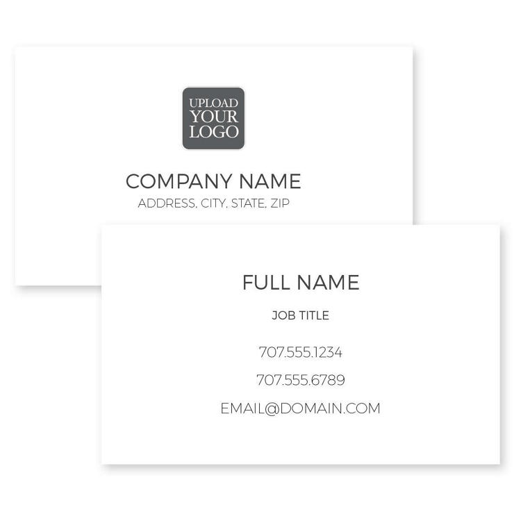 Center Two Business Card 2x3-1/2 Rectangle Horizontal