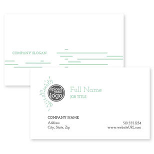 Chasing The Lines Business Card 2x3-1/2 Rectangle Horizontal - De York Green