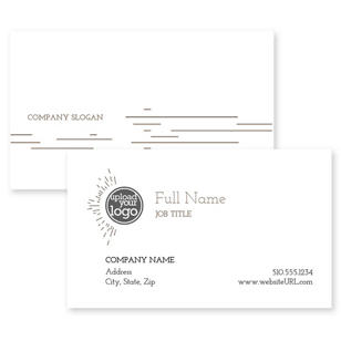 Chasing The Lines Business Card 2x3-1/2 Rectangle Horizontal - Brown