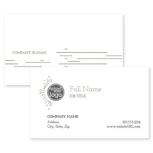 Chasing The Lines Business Card 2x3-1/2 Rectangle Horizontal - Brown