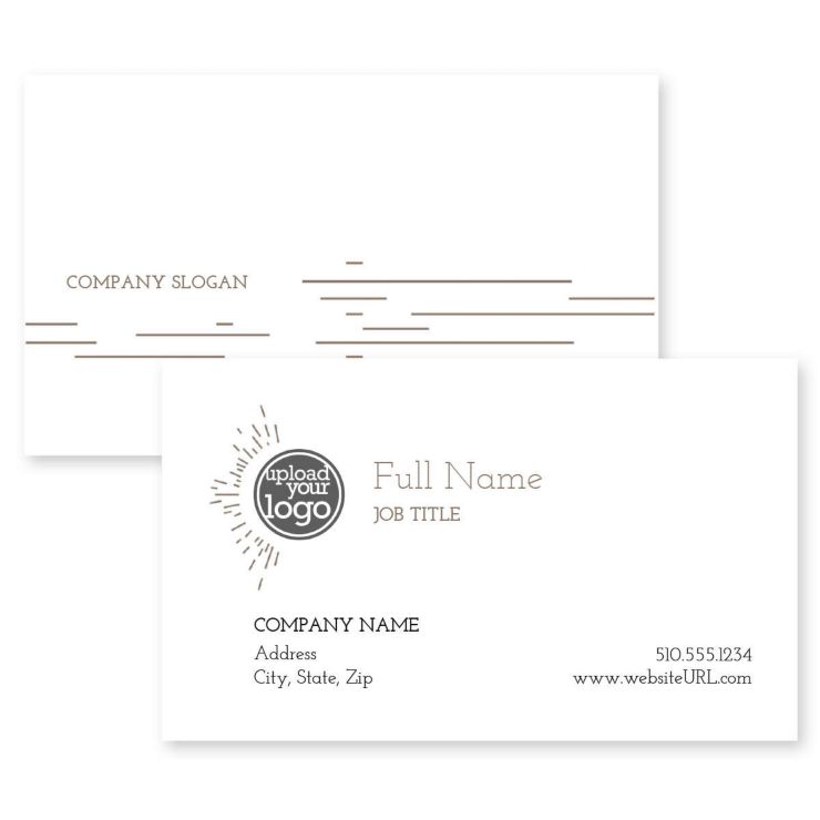 Chasing The Lines Business Card 2x3-1/2 Rectangle Horizontal - Brown