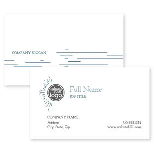 Chasing The Lines Business Card 2x3-1/2 Rectangle Horizontal - Venice Blue