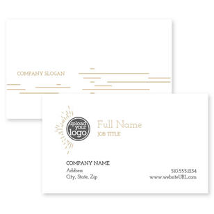 Chasing The Lines Business Card 2x3-1/2 Rectangle Horizontal - Grandis Orange