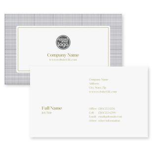 Classic Gray Suit Business Card 2x3-1/2 Rectangle Horizontal - Moss Green