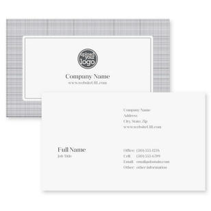 Classic Gray Suit Business Card 2x3-1/2 Rectangle Horizontal - Emperor Gray
