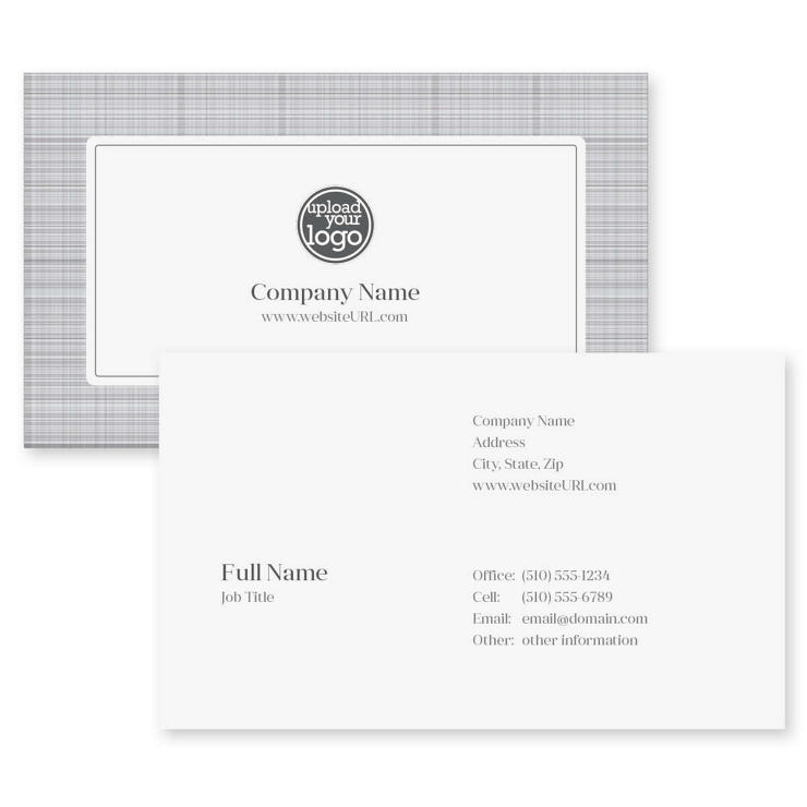 Classic Gray Suit Business Card 2x3-1/2 Rectangle Horizontal