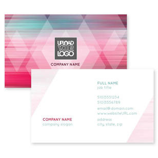 Color Flare Business Card 2x3-1/2 Rectangle Horizontal - Strawberry Red