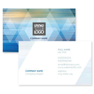 Color Flare Business Card 2x3-1/2 Rectangle Horizontal - Venice Blue