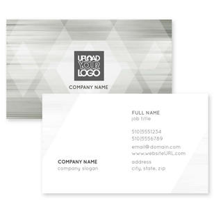 Color Flare Business Card 2x3-1/2 Rectangle Horizontal - Dusty Gray