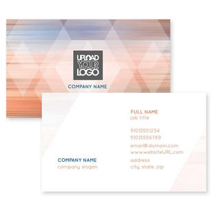 Color Flare Business Card 2x3-1/2 Rectangle Horizontal - Burnt Orange