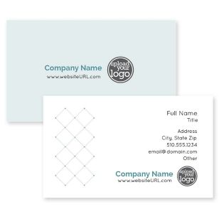 Connected Dots Business Card 2x3-1/2 Rectangle Horizontal - Catskill White