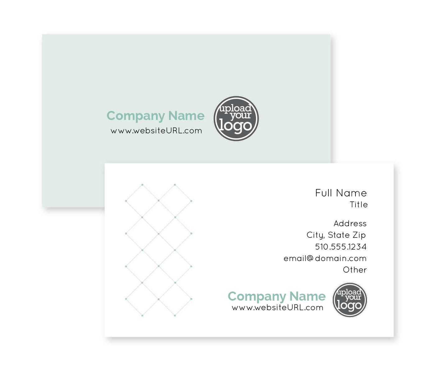 Connected Dots Business Card 2x3-1/2 Rectangle Horizontal