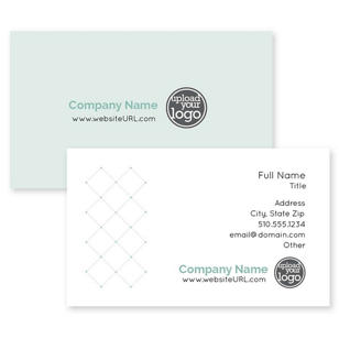 Connected Dots Business Card 2x3-1/2 Rectangle Horizontal - De York Green