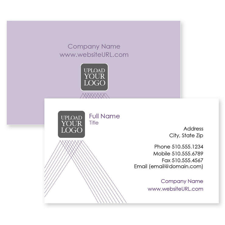 Crossed Lines Business Card 2x3-1/2 Rectangle Horizontal
