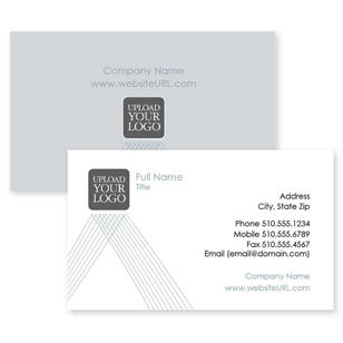 Crossed Lines Business Card 2x3-1/2 Rectangle Horizontal - Iron
